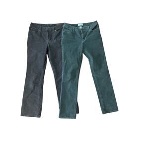 Y2K Gothic Grunge Feminine Bundle women pants corduroy size 6 Brown And Green